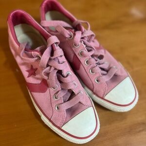 Converse All Star Suede's - Pink and White